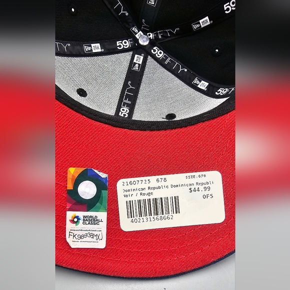 Dominican Republic Hat New Era 2023 World Baseball Classic 6 7/8 Black 59Fifty - Picture 6 of 6